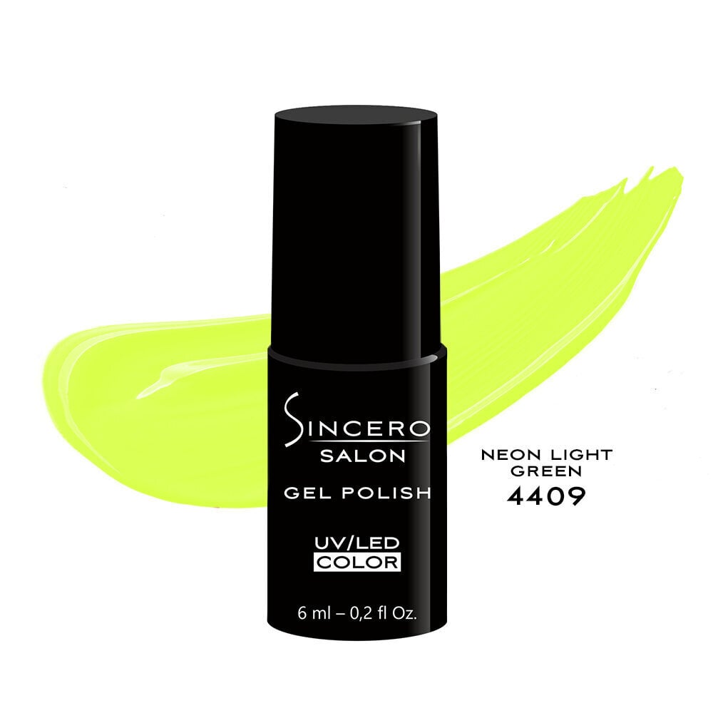 Geelikynsilakka "Sincero Salon", 6 ml, NEON LIGHT GREEN, 4409 hinta ja tiedot | Kynsilakat ja kynsienhoitotuotteet | hobbyhall.fi