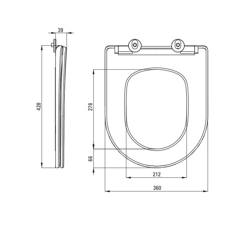 WC-istuinsarja Deante Jasmin 6in1 hinta ja tiedot | WC-istuimet | hobbyhall.fi