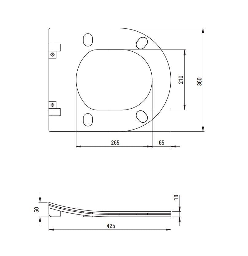 Wc-istuinsetti Deante Peonia 6in1 hinta ja tiedot | WC-istuimet | hobbyhall.fi