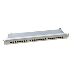 LogiLink Patch Panel 19-mounting Cat.6 STP 24 ports, grey hinta ja tiedot | Logilink Tietokoneiden lisävarusteet | hobbyhall.fi