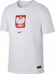 Miesten T-paita Nike Poland Tee Evergreen Crest, valkoinen hinta ja tiedot | Miesten T-paidat | hobbyhall.fi