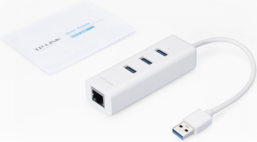 TP-Link USB 3.0 3-Port Hub & Gigabi LAN verkkosovitin hinta ja tiedot | Adapterit | hobbyhall.fi