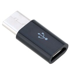 Foreverin yleissovitin Micro USB - USB Type-C -liitäntä, musta hinta ja tiedot | Adapterit | hobbyhall.fi