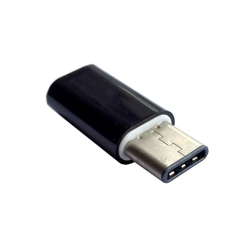 Foreverin yleissovitin Micro USB - USB Type-C -liitäntä, musta hinta ja tiedot | Adapterit | hobbyhall.fi