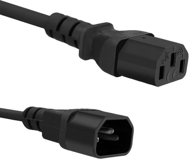 Qoltec AC power cable for UPS | C13/C14 | 1.8m hinta ja tiedot | Kaapelit ja adapterit | hobbyhall.fi