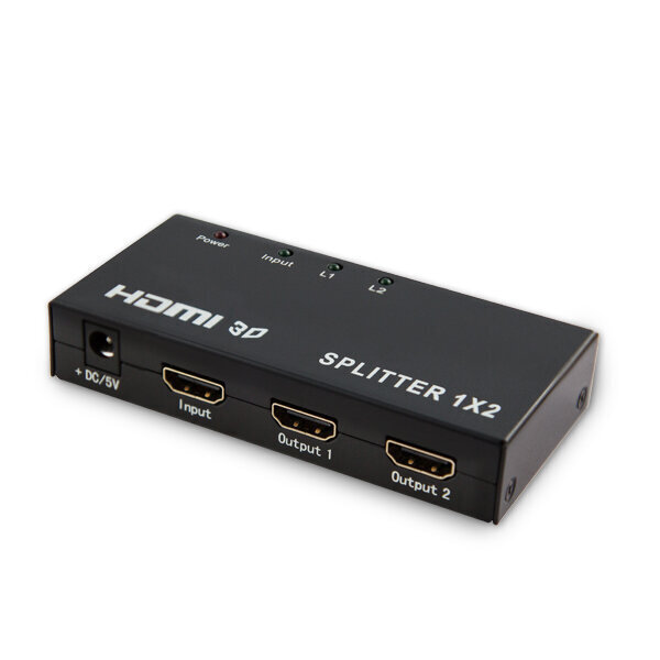 Savio HDMI-liitin, 1 tulo, 2 lähtöä CL-42, musta hinta ja tiedot | Adapterit | hobbyhall.fi