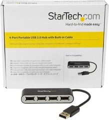 STARTECH 4-Port Portable USB 2.0 Hub hinta ja tiedot | StarTech Tietokoneiden lisävarusteet | hobbyhall.fi