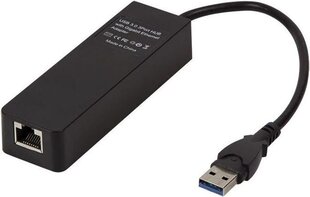 Logilink USB 3.0 3-port Hub with Gigabit hinta ja tiedot | Adapterit | hobbyhall.fi