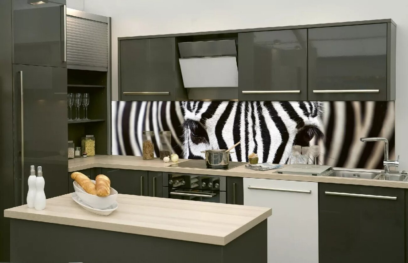 Liimavalokuvatapetti laminoidulla - Zebra, 260x60 cm hinta ja tiedot | Valokuvatapetit | hobbyhall.fi