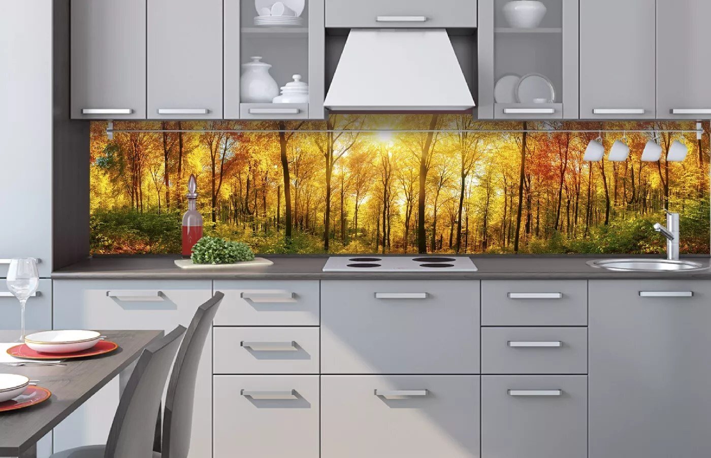 Itseliimautuva valokuvatapetti laminoidulla - Sunny forests, 260x60 cm hinta ja tiedot | Valokuvatapetit | hobbyhall.fi