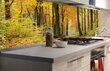 Laminoidut valokuvatapetit keittiöön, Syksyinen metsä, 180x60 cm hinta ja tiedot | Valokuvatapetit | hobbyhall.fi