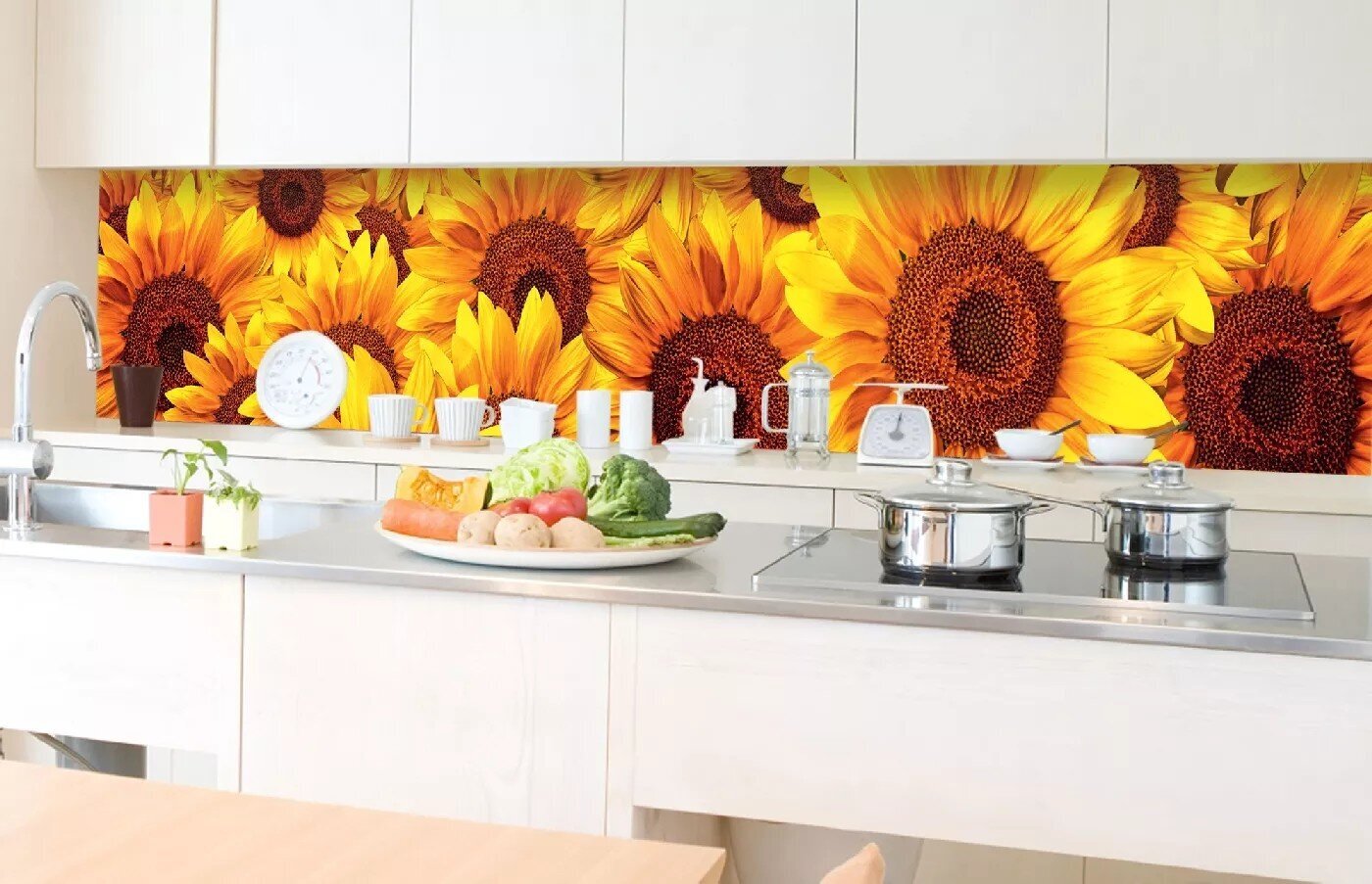 Liimavalokuvatapetti laminoidulla - Sunflowers 2.0, 350x60 cm hinta ja tiedot | Valokuvatapetit | hobbyhall.fi