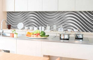 Liimavalokuvatapetti laminoidulla - Silver waves, 350x60 cm hinta ja tiedot | Valokuvatapetit | hobbyhall.fi