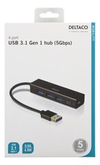 Liitäntäasema Deltaco UH-487, USB3.1 hinta ja tiedot | Adapterit | hobbyhall.fi