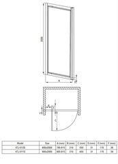 Deante Jasmin plus suihkuovi, Chrome, 90 cm hinta ja tiedot | Suihkuseinät ja -ovet | hobbyhall.fi