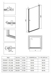 Deante Kerria plus suihkuovi, Chrome, 80 cm hinta ja tiedot | Suihkuseinät ja -ovet | hobbyhall.fi