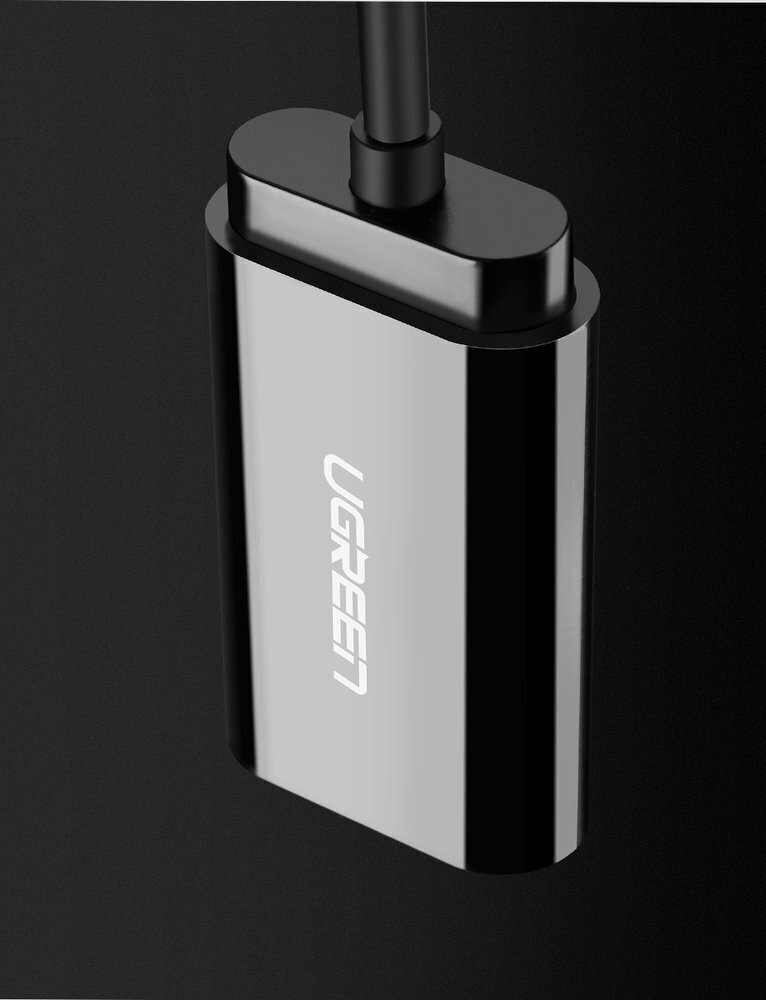 USB-äänisovitin Ugreen 3,5 mm minipistoke 15 cm, musta 30724 hinta ja tiedot | Adapterit | hobbyhall.fi