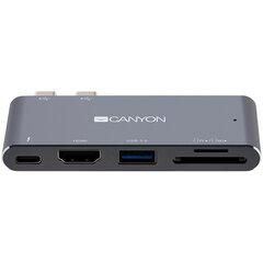 Canyon CNS-TDS05DG kannettavan tietokoneen telakointi ja porttitoistin harmaa. hinta ja tiedot | Canyon Tietokoneet ja pelaaminen | hobbyhall.fi