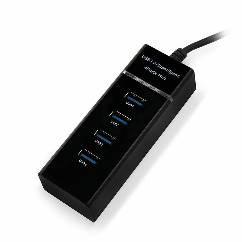RoGer B2 Adapteri 3.0 USB Hubs 1 x 4 musta hinta ja tiedot | Adapterit | hobbyhall.fi