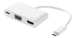 Sovitin Deltaco USBC-HDMI20, USB-C / HDMI / VGA hinta ja tiedot | Adapterit | hobbyhall.fi