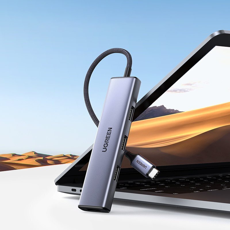 Sovitin Ugreen USB Type C - 4x USB 3.2 hinta ja tiedot | Adapterit | hobbyhall.fi