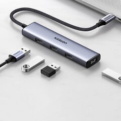 Sovitin Ugreen USB Type C - 4x USB 3.2 hinta ja tiedot | Adapterit | hobbyhall.fi