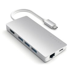 Satechi Satechi USB-C Multi-Port 4K Gigabit Ethernet USB hub hinta ja tiedot | Adapterit | hobbyhall.fi