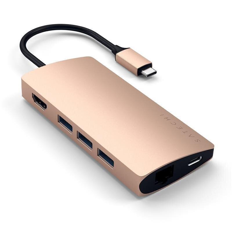 Satechi Satechi USB-C Multi-Port 4K Gigabit Ethernet USB hub hinta ja tiedot | Adapterit | hobbyhall.fi