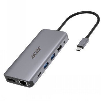 ACER 12-IN-1 TYPE-C DONGLE -> 2XUSB3.2, 2XUSB2.0, 2XHDMI, 1XDISPLAYPORT, TYPE C POWERDELIVERY, SD CARD READER, TF CARD READER, 1 hinta ja tiedot | Adapterit | hobbyhall.fi