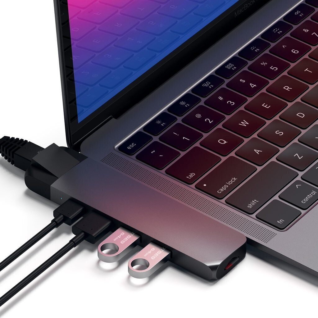 Satechi Satechi USB-C PRO Hub with 4K HDMI and Ethernet USB hub hinta ja tiedot | Adapterit | hobbyhall.fi