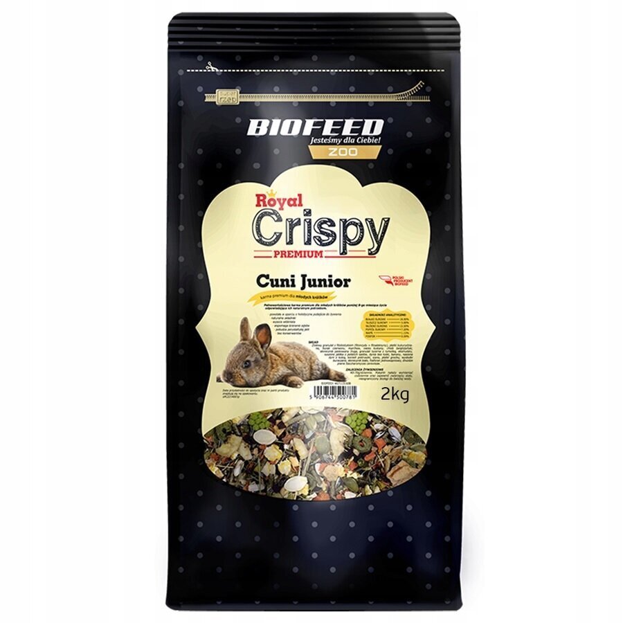 Ruokaa nuorille kaneille Biofeed Royal Crispy, 2 kg hinta ja tiedot | Pieneläinten ruoat | hobbyhall.fi