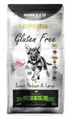 Biofeed Euphoria gluteeniton nuorille keskikokoisten ja suurten rotujen pennuille lammasta, 2 kg hinta ja tiedot | Koiran kuivaruoka | hobbyhall.fi