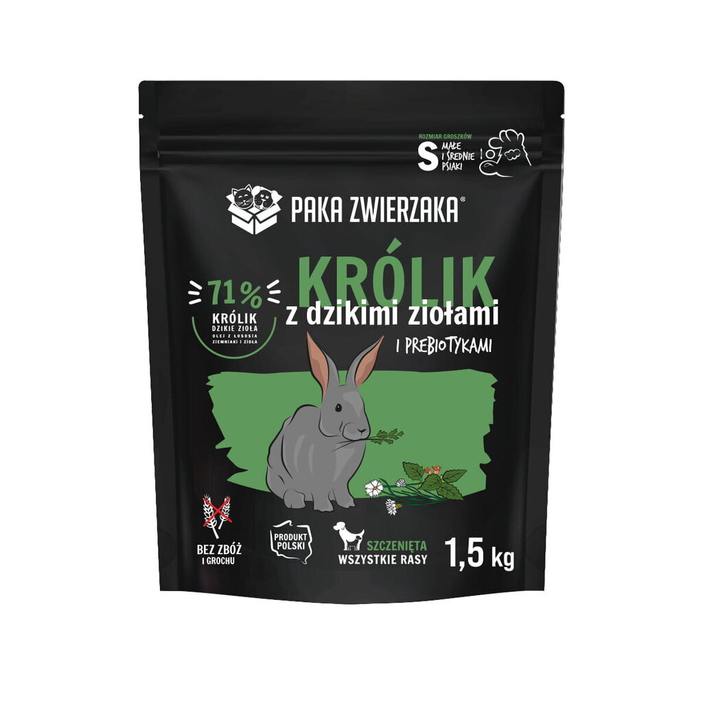 Paka Zwierzaka Seventh Heaven nuorille pennuille kanin ja villiyrttien kera, 1,5 kg hinta ja tiedot | Koiran kuivaruoka | hobbyhall.fi