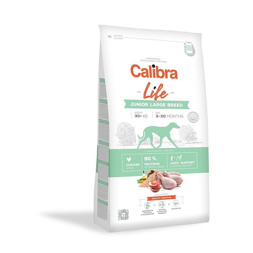 Calibra Dog Life isokokoisille nuorille pennuille kanan kanssa, 2,5 kg hinta ja tiedot | Koiran kuivaruoka | hobbyhall.fi