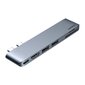 Keskitin 6-in-1 UGREEN CM380 USB-C -keskitin MacBook Air / Prolle, harmaa hinta ja tiedot | Adapterit | hobbyhall.fi