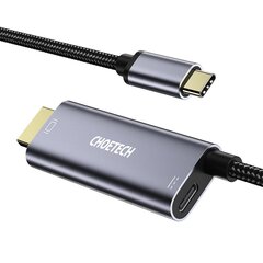 Choetechin yksisuuntainen sovitin USB Type C (uros) HDMI 4K 60Hz (uros) + virtalähde Virtalähde 60W 1,8m harmaa (XCH-M180-GY) hinta ja tiedot | Adapterit | hobbyhall.fi