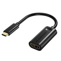 Choetechin yksisuuntainen kaapelisovitin USB Type C Thunderbolt 3 (uros) - HDMI 2.0 4K @ 60Hz (naaras) musta (HUB-H04BK) hinta ja tiedot | Adapterit | hobbyhall.fi