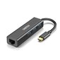 Choetechin monitoiminen HUB 4w1 USB Type C 3x USB 3.0 / Ethernet RJ-45 harmaa (HUB-U02BK) hinta ja tiedot | Adapterit | hobbyhall.fi