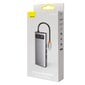 Hub 9in1 Baseus Metal Gleam Series, USB-C to 3x USB 3.0 + HDMI + USB-C PD + Ethernet RJ45 + microSD/SD + VGA hinta ja tiedot | Adapterit | hobbyhall.fi