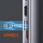 Hub 9in1 Baseus Metal Gleam Series, USB-C to 3x USB 3.0 + HDMI + USB-C PD + Ethernet RJ45 + microSD/SD + VGA hinta ja tiedot | Adapterit | hobbyhall.fi
