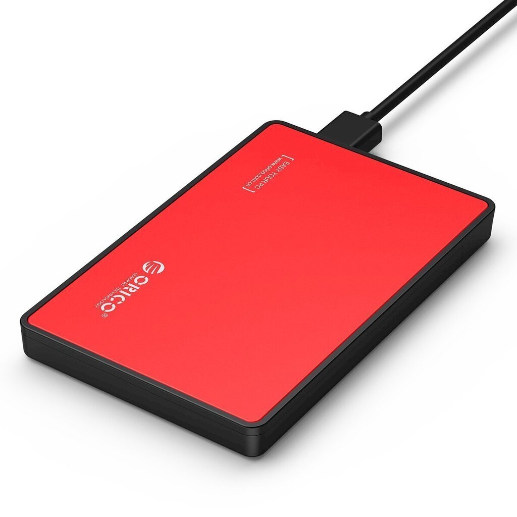 Kiintolevyn ulkoinen kotelo Orico SSD / HDD 2.5 "SATA III (punainen) hinta ja tiedot | Ulkoiset kovalevyt | hobbyhall.fi