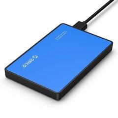 Kiintolevyn ulkoinen kotelo Orico SSD / HDD 2.5" SATA III (sininen) hinta ja tiedot | Orico Kovalevyt ja muistitikut | hobbyhall.fi