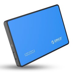 Kiintolevyn ulkoinen kotelo Orico SSD / HDD 2.5" SATA III (sininen) hinta ja tiedot | Orico Kovalevyt ja muistitikut | hobbyhall.fi