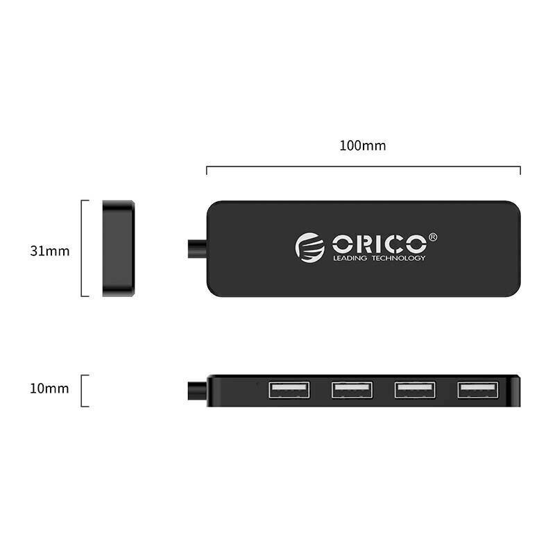 Orico Adapter Hub, USB - 4xUSB (musta) hinta ja tiedot | Adapterit | hobbyhall.fi