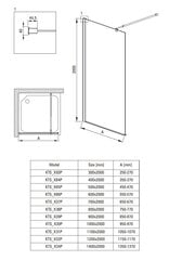 Deante Kerria Plus Walk-in suihkuseinä, Nero, 40x200 cm hinta ja tiedot | Suihkuseinät ja -ovet | hobbyhall.fi