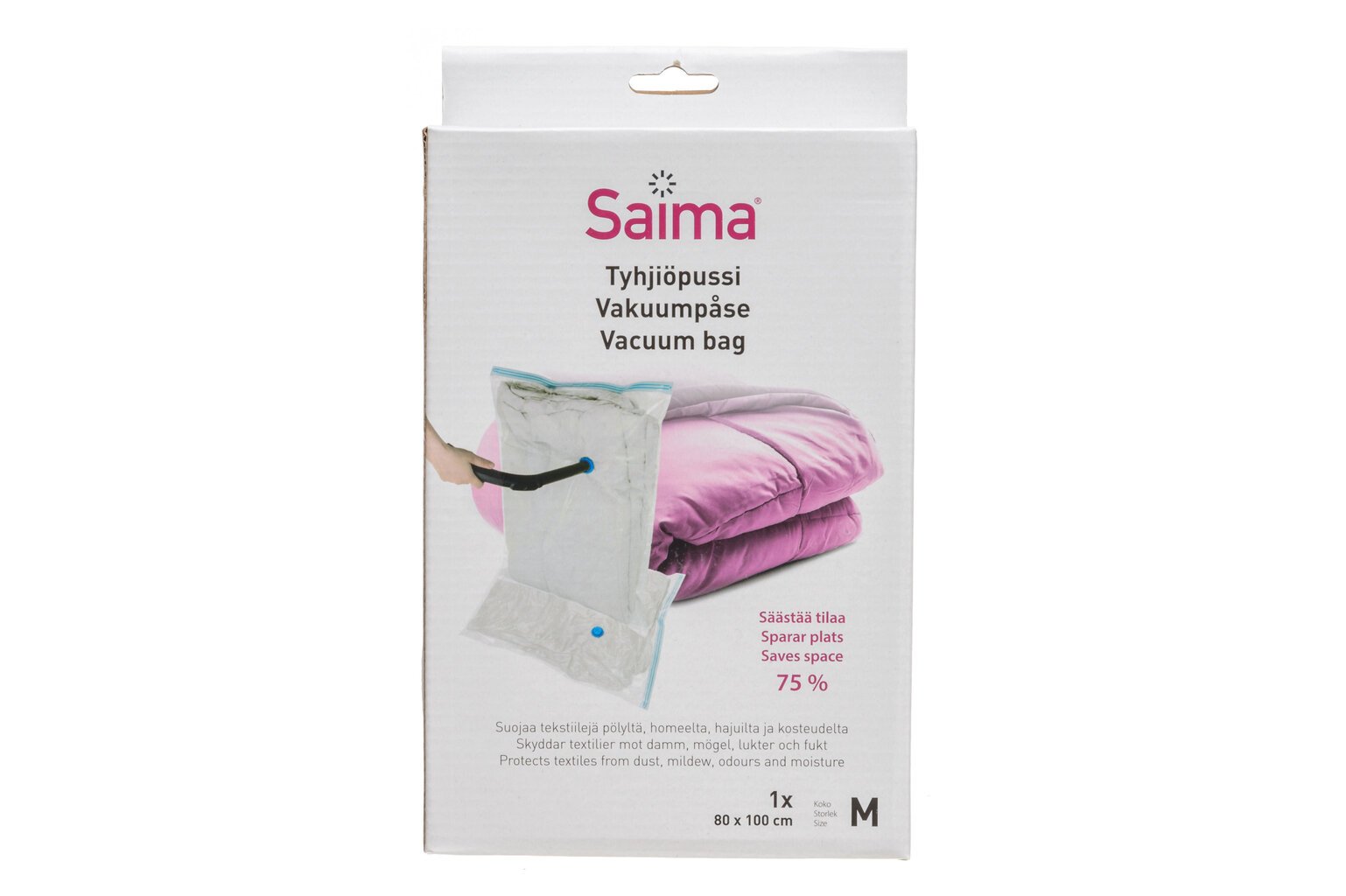 Saima tyhjiöpussi 80x100cm hinta ja tiedot | Vaateripustimet ja pukupussit | hobbyhall.fi