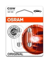 Osram-lamput SV8.5 12V 5W 36mm (2 kpl) hinta ja tiedot | Osram Autotuotteet | hobbyhall.fi