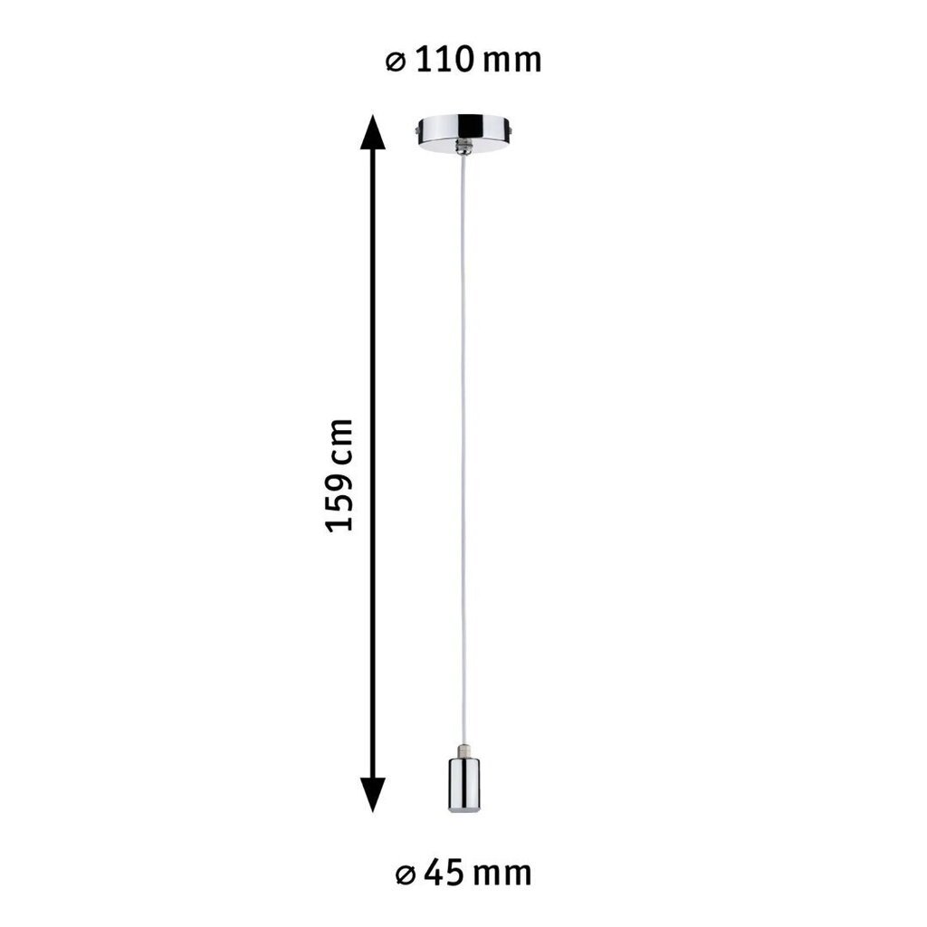 Riippuvalaisin Paulmann Larus IP44 E27 max. 20 W kromi hinta ja tiedot | Riippuvalaisimet | hobbyhall.fi