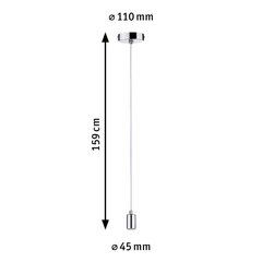 Riippuvalaisin Paulmann Larus IP44 E27 max. 20 W musta kromi hinta ja tiedot | Paulmann Huonekalut ja sisustus | hobbyhall.fi