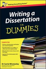 Writing a Dissertation For Dummies UK Edition hinta ja tiedot | Vieraiden kielten oppimateriaalit | hobbyhall.fi